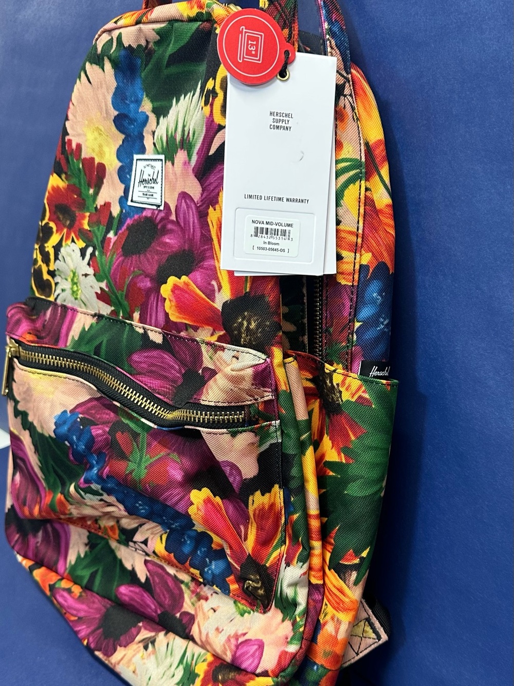 NWT Herschel Supply Company Nova™ In Bloom Floral Multicolor Backpack - Picture 3 of 3